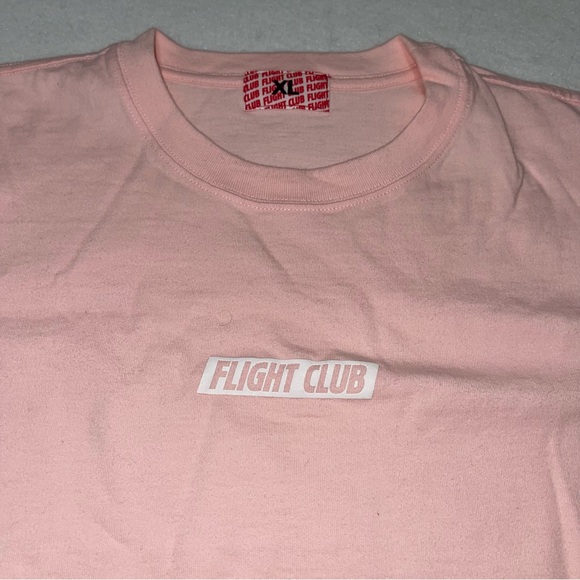 Flight Club New York Pink Short Sleeve T-Shirt Sneaker Jordan Box Logo Sz Large - Picture 2 of 2